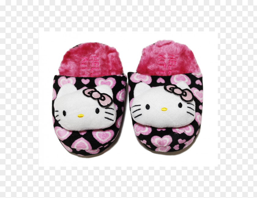 Hello Winter Slipper Pink M Shoe PNG