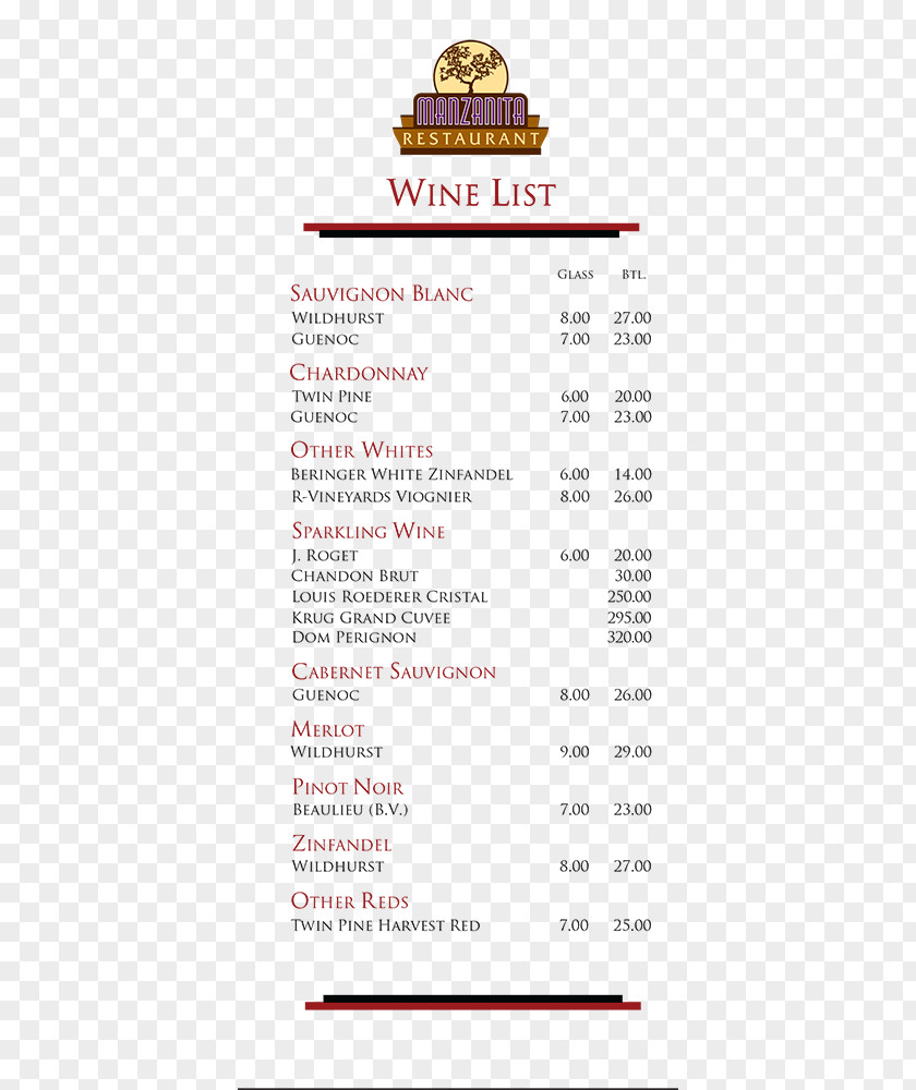 Wine List Menu Line Brand PNG