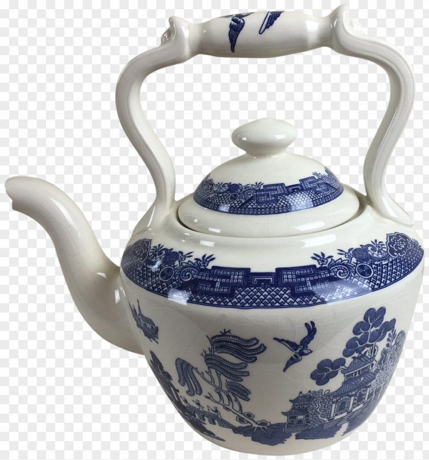 Blue And White Porcelain Ware Teapot Kettle Pottery PNG