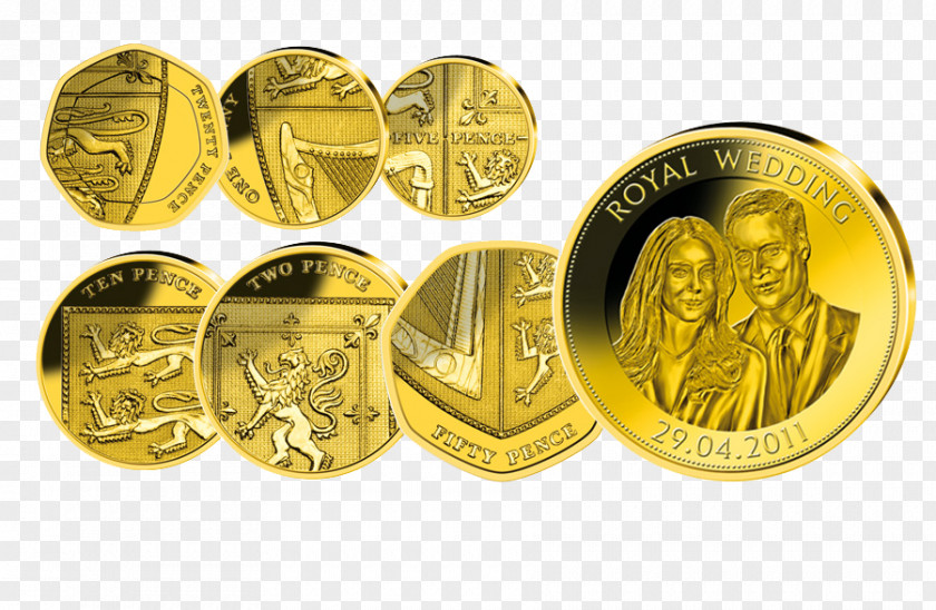 Coin Gold Medal Silver 01504 PNG