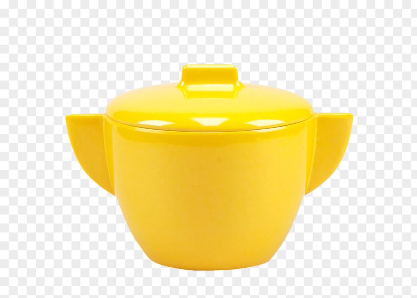 Yellow Maize Bowl Tableware Sugar Teapot Lid Ceramic PNG