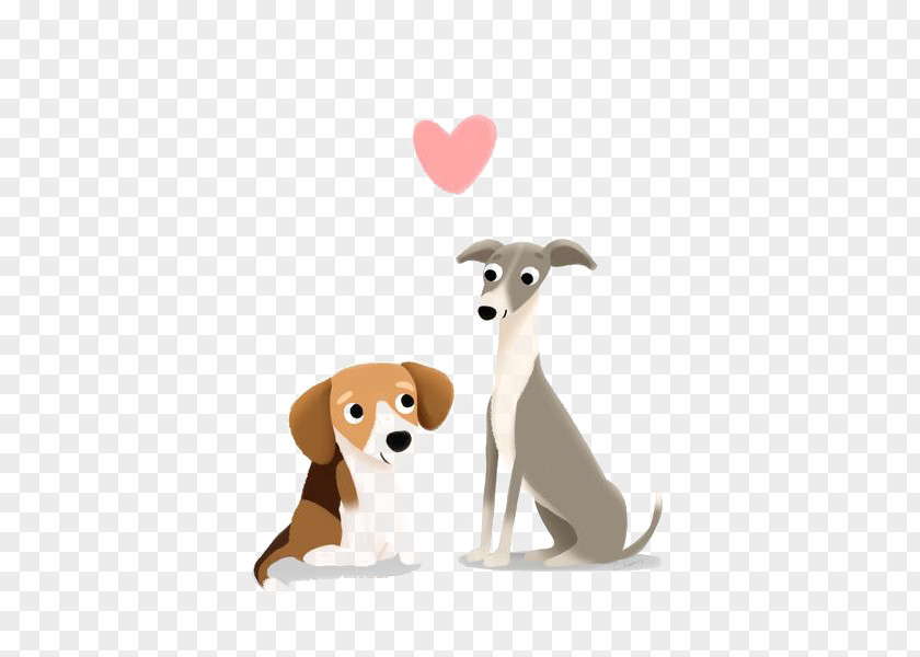 Cartoon Puppy Italian Greyhound Whippet Saluki Beagle PNG