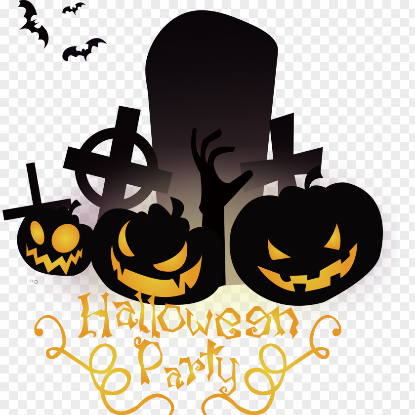 Halloween Vector Theme Monster Pumpkin Head Clip Art PNG