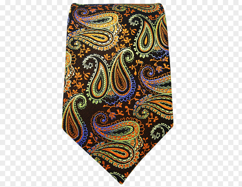 Paisley Design Necktie Einstecktuch Turquoise Silk PNG