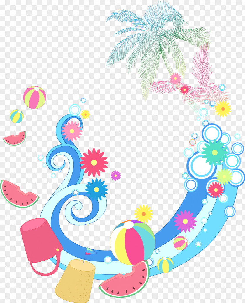 Vector Summer Vacation Element Lace Pattern Clip Art PNG