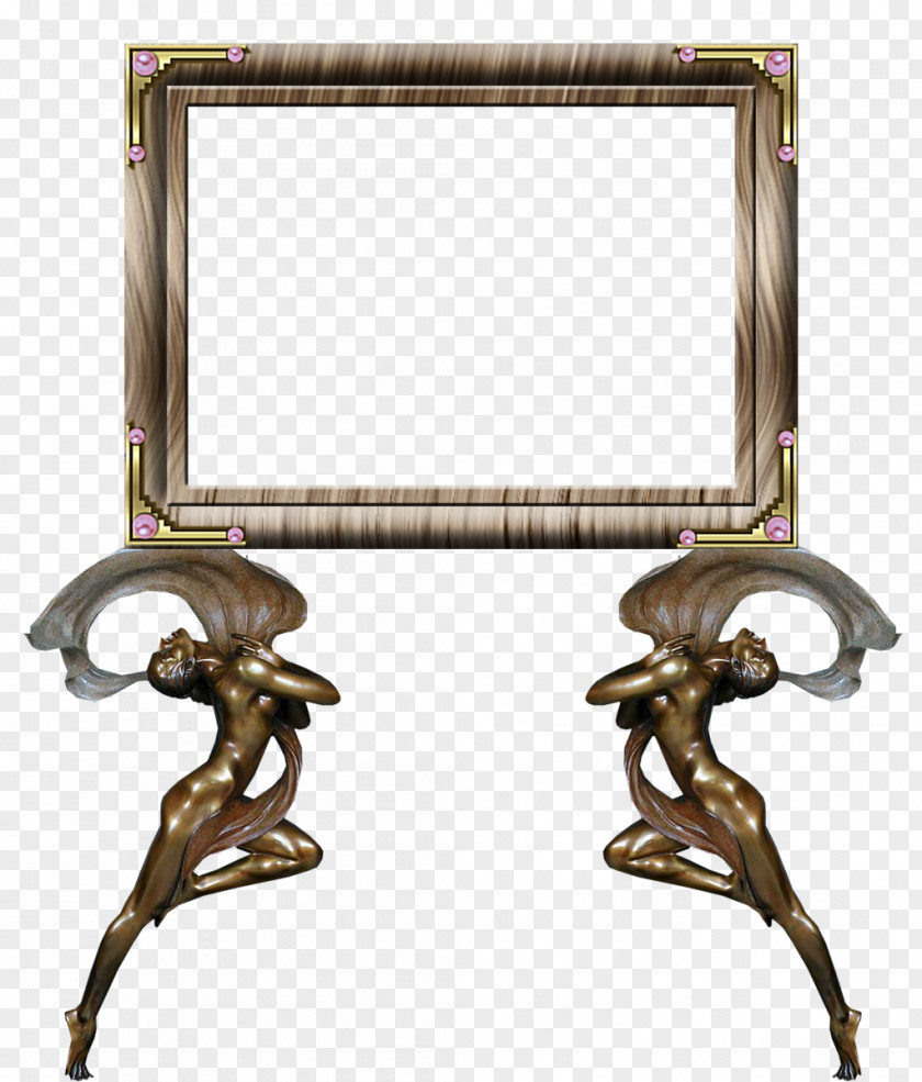 Bronzing Picture Frames Mirror PNG
