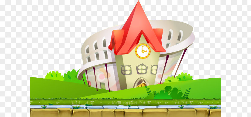 Building Features Cartoon Architecture Illustration PNG