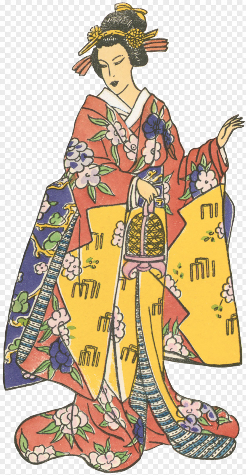 Kimono Clipart Middle Ages Woman Cartoon PNG