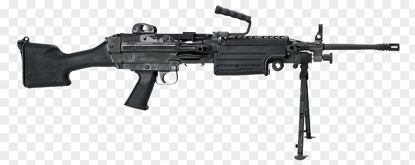 Machine Gun M249 Light Squad Automatic Weapon FN Herstal Minimi PNG
