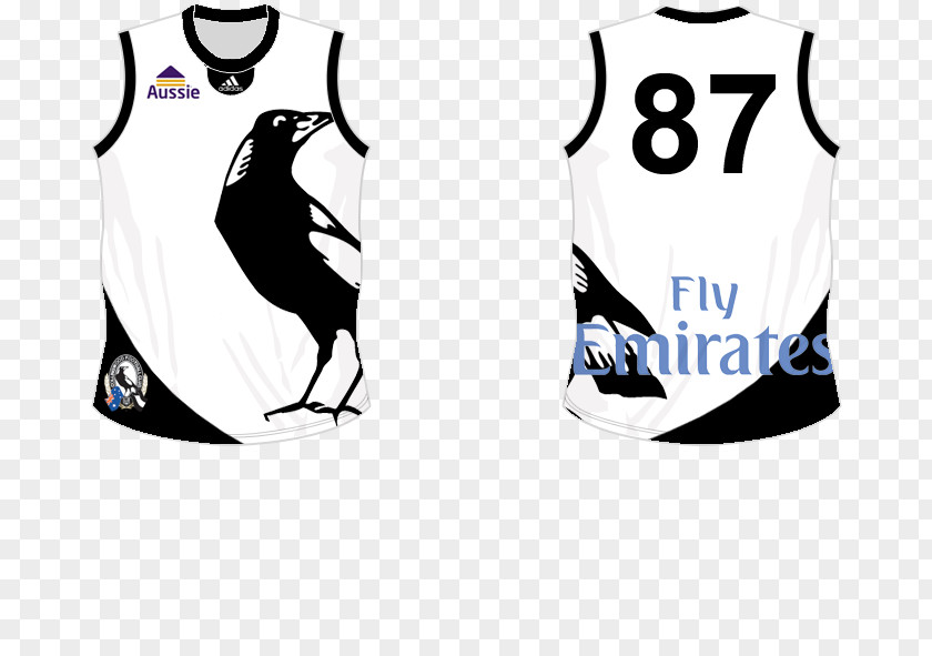 T-shirt Sports Fan Jersey Collingwood Football Club Logo Sleeve PNG