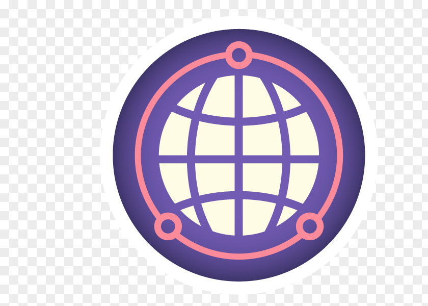 Vector Purple Earth Icon PNG