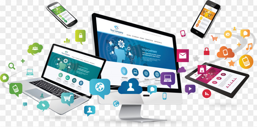 Digital Technology Web Development Responsive Design Mobile Phones PNG