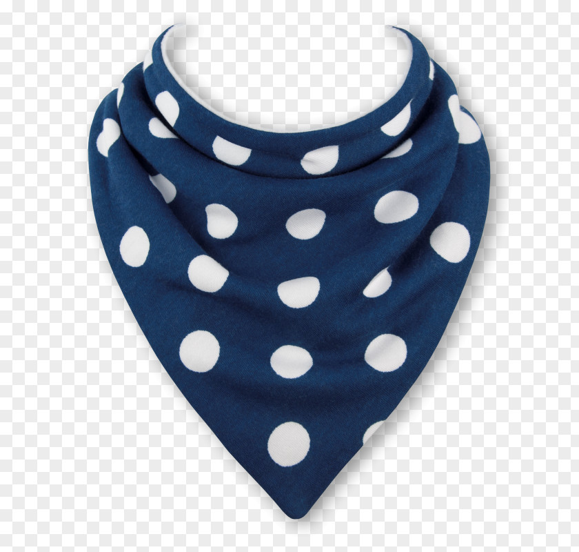 Polka Dot Blue Bib Kerchief Textile PNG