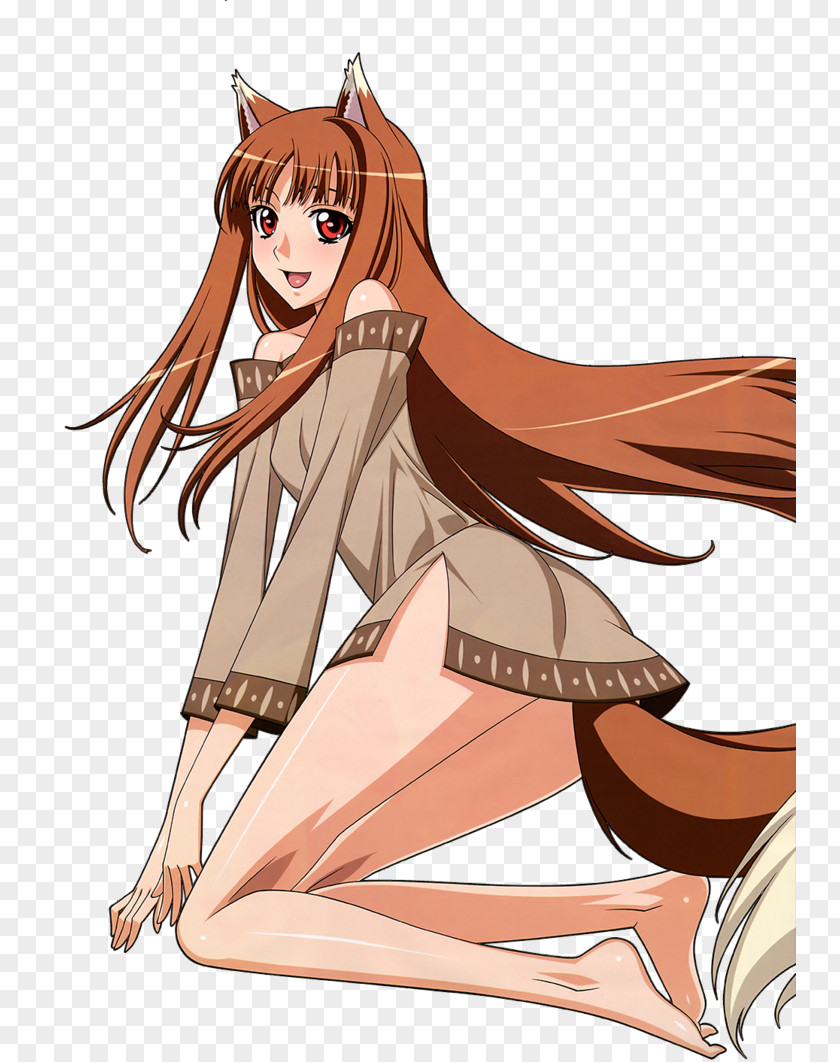 Spice And Wolf Digital Art Rendering PNG