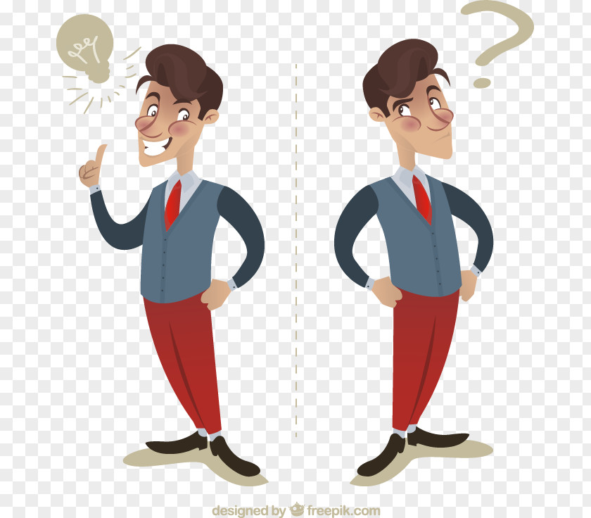 The Man,Creative,Business,man Cartoon Illustration PNG