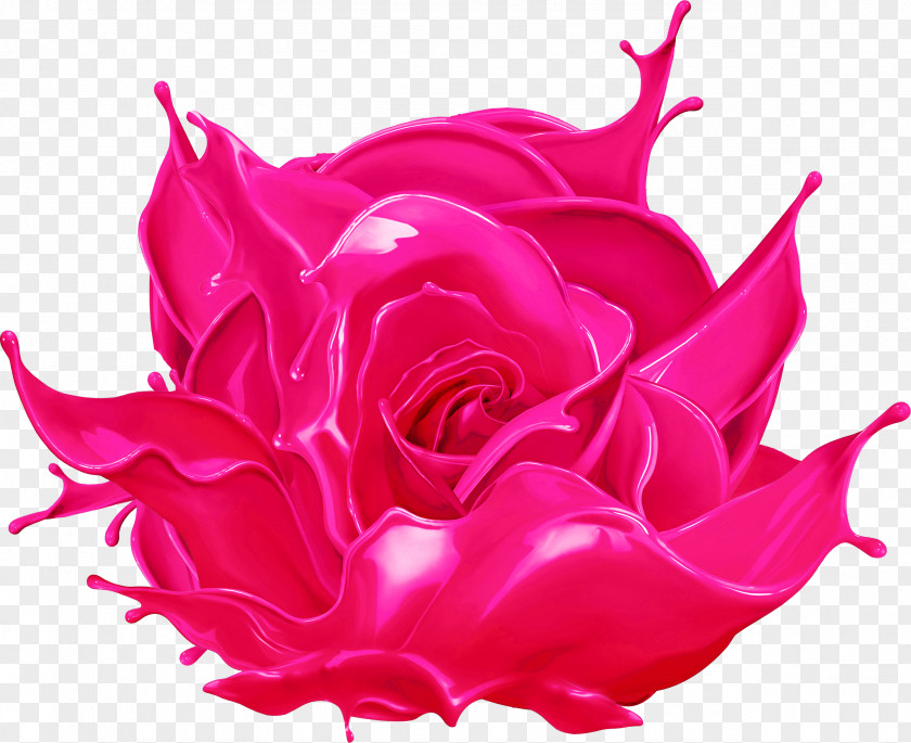 Colorful Flower Garden Roses Paint Clip Art PNG