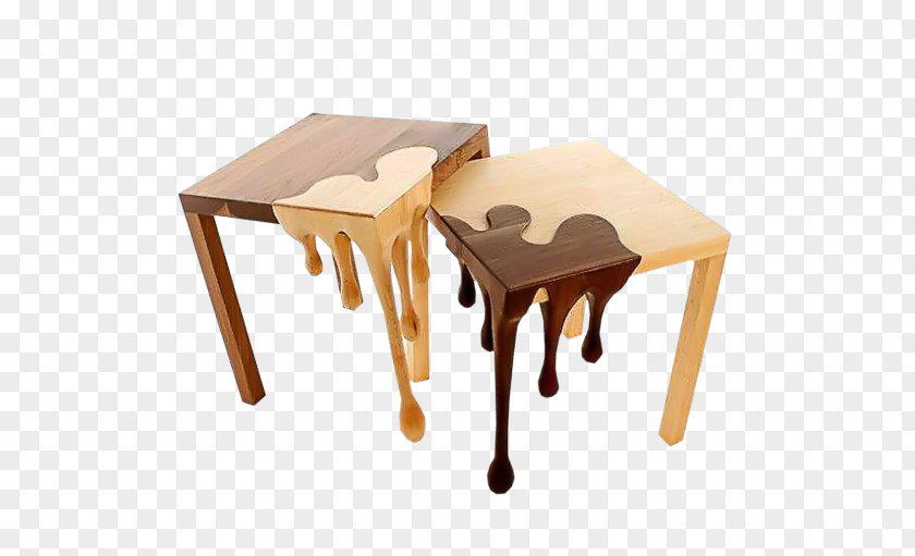 Creative Table Nightstand Solid Wood Furniture PNG