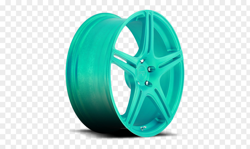 Teal Alloy Wheel Spoke Tire Rim PNG