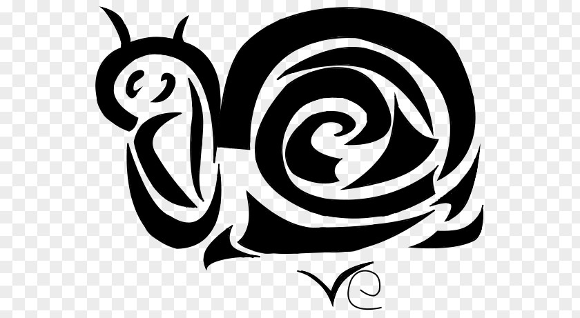 Tribal Pattern Snail Tattoo Clip Art PNG