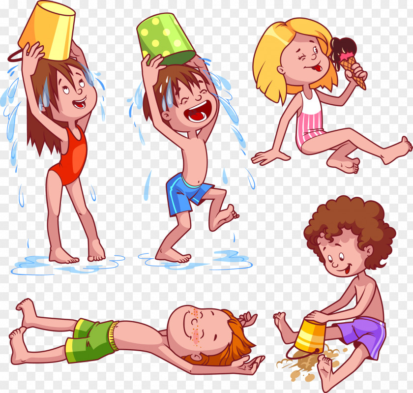 Vector Bath Child Cartoon Clip Art PNG