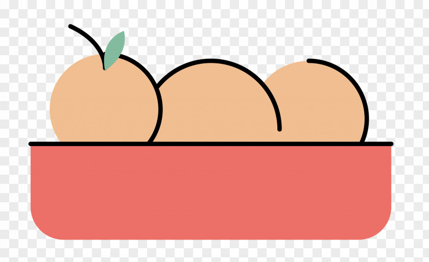 Cartoon Peach Line Fruit PNG