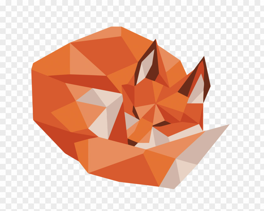 Vector Lattice Fox Low Poly Behance Illustration PNG