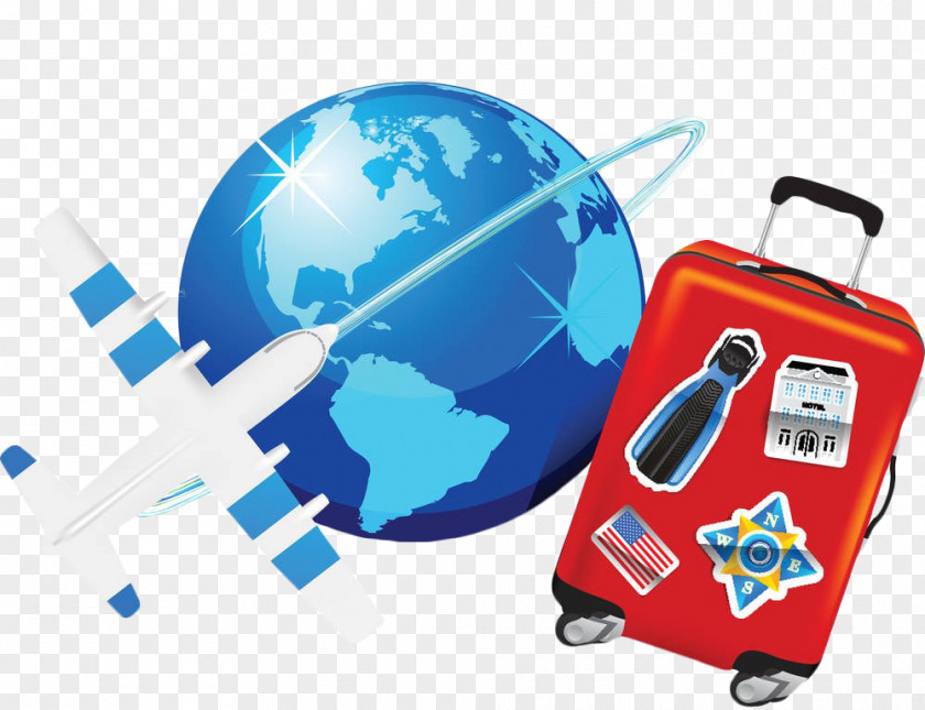 Aircraft Route Airplane Suitcase Travel Clip Art PNG