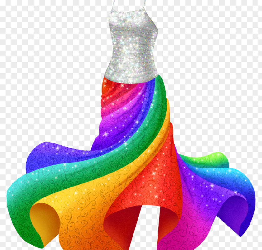 Dress Ball Gown Rainbow Shops Skirt PNG