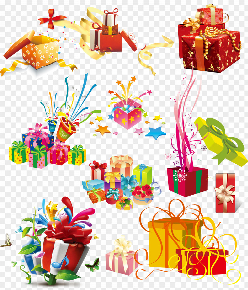 Free Festive Pull Material Gift Clip Art PNG