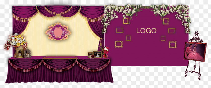 Purple Wedding Arrangement Computer File PNG