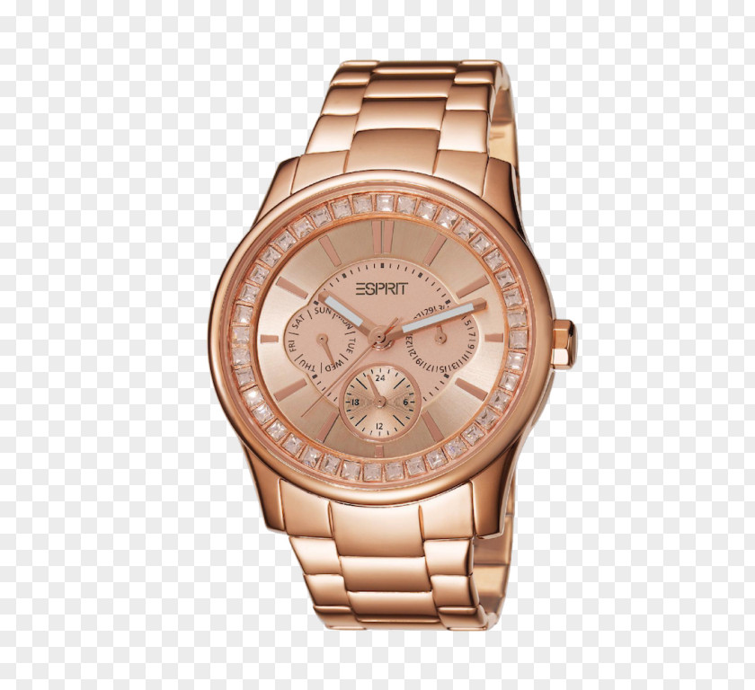 Watch Burberry BU7817 Esprit Holdings Quartz Clock Gold PNG