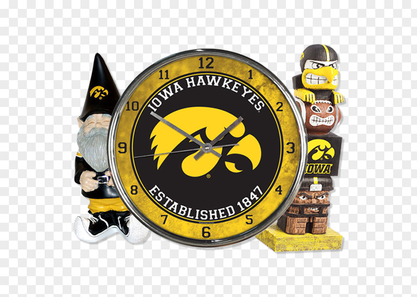 Clock Iowa Hawkeyes State Cyclones Hawkeye Fan Shop University PNG