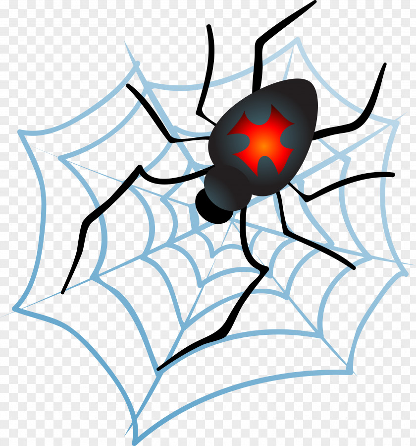 Hand-painted Spider Web Halloween Pumpkin Calavera Clip Art PNG