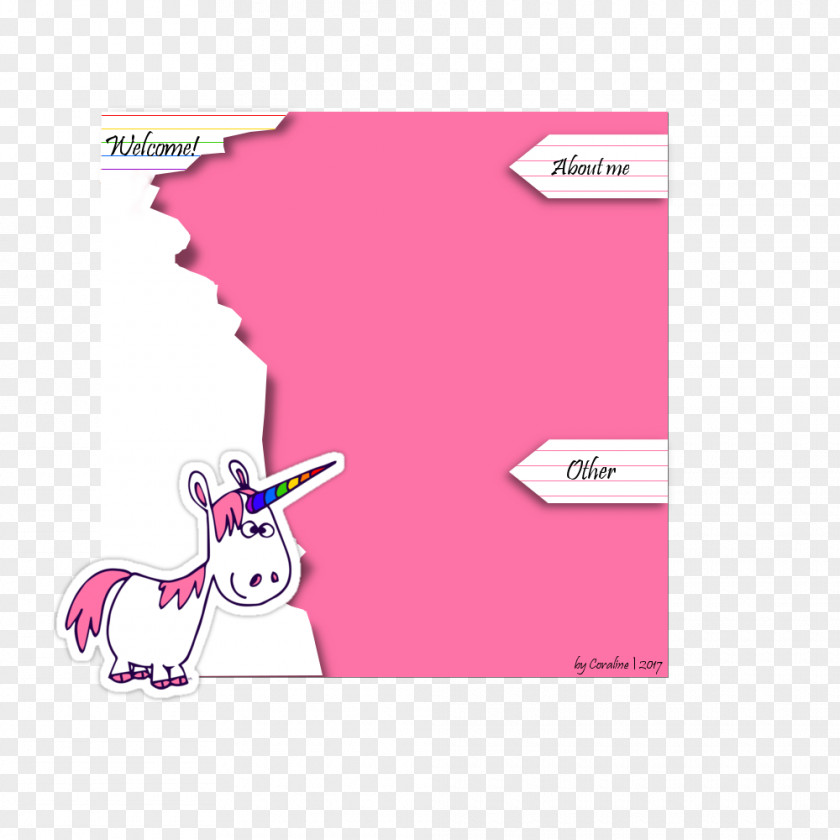Unicorn Paper Vertebrate Pink M PNG