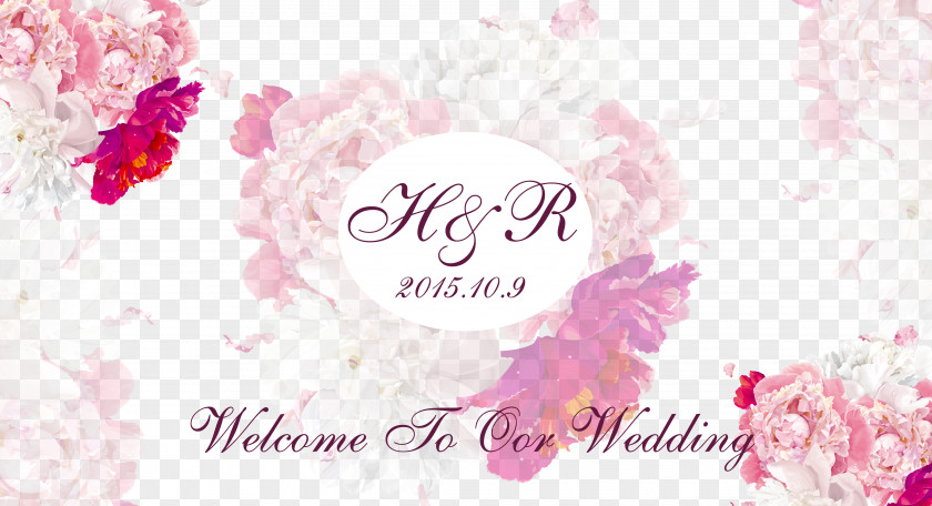 Vector Wedding Flowers Poster Garden Roses PNG