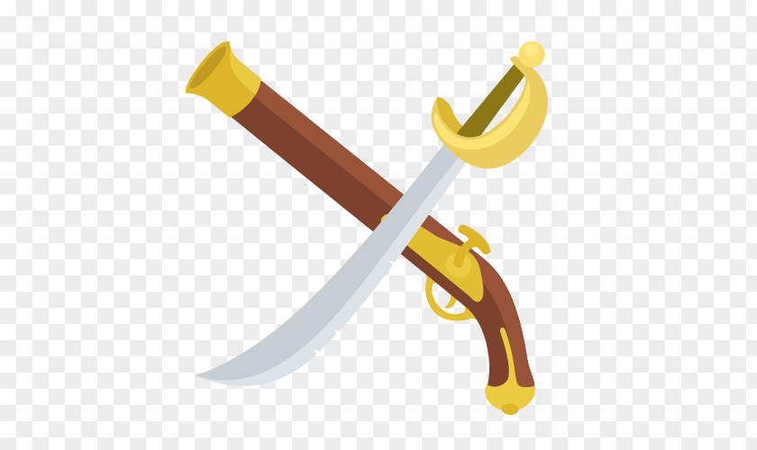 Cartoon Guns And Knives Firearm Knife Pistol Icon PNG