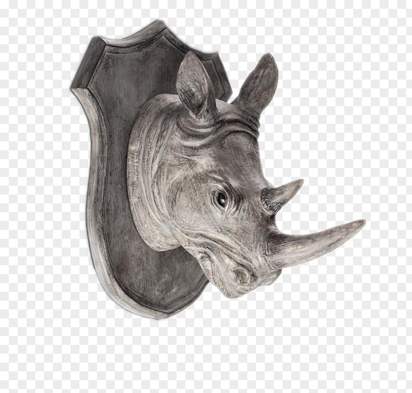 Rhino Head Wall Stickers Creative Perspective Decal Sticker Decorative Arts Living Room PNG