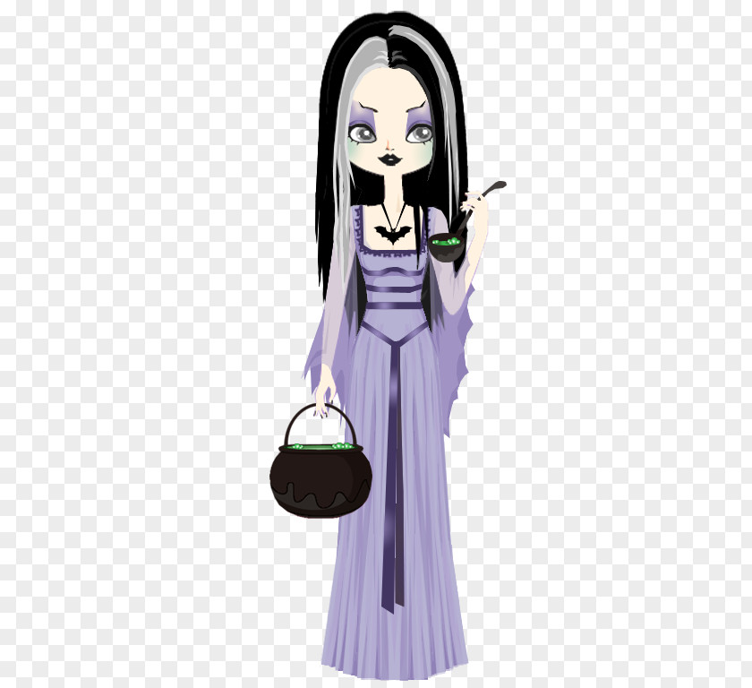 Victorian Witch Doll Lily Munster Morticia Addams Herman Frankenstein Illustration PNG