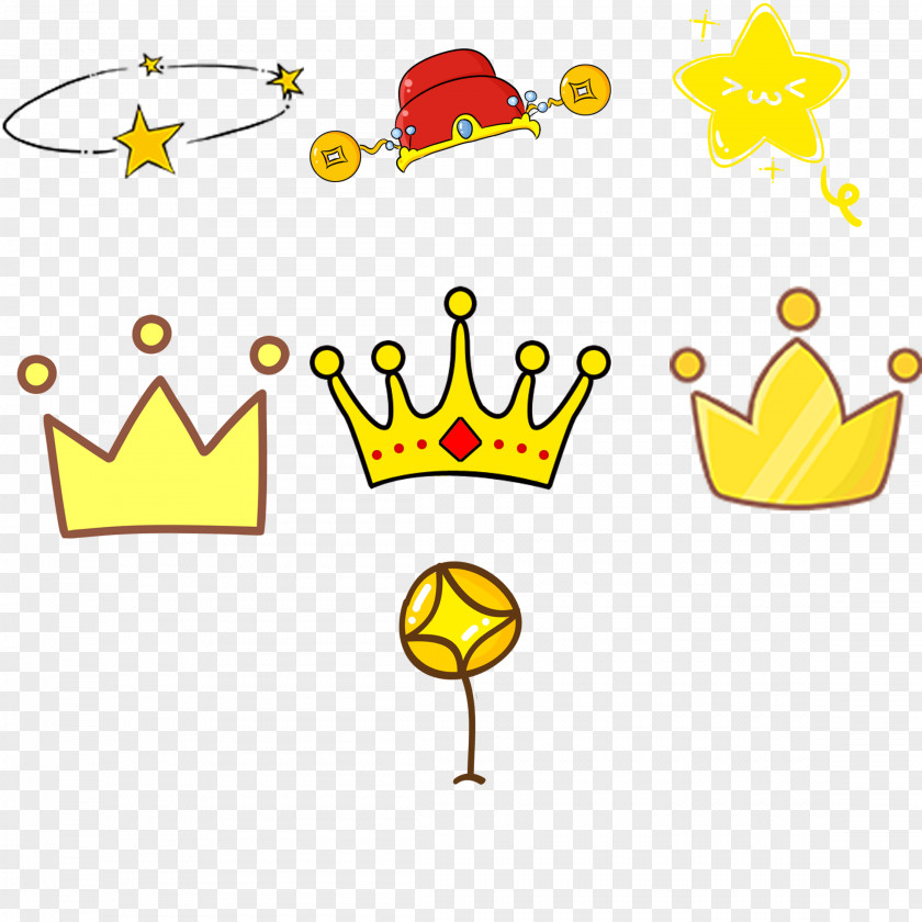 Cartoon Crown Illustration PNG