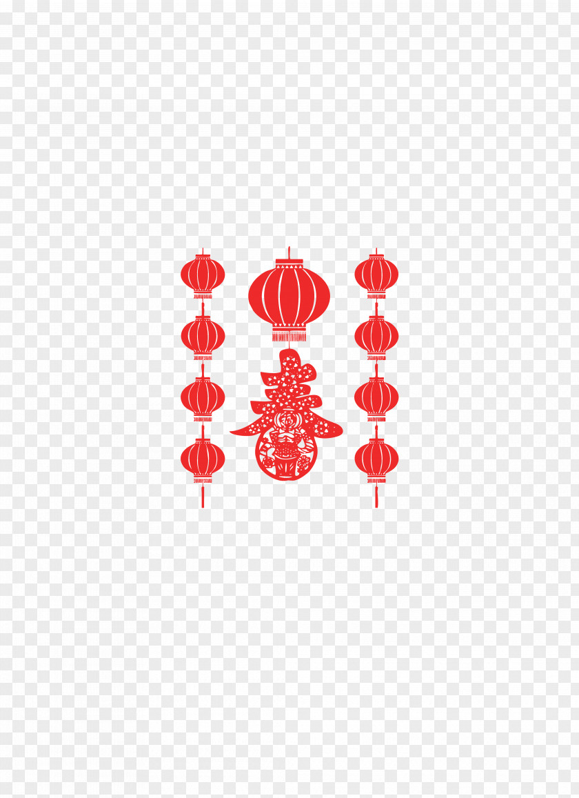 Chinese New Year Lantern Papercutting PNG