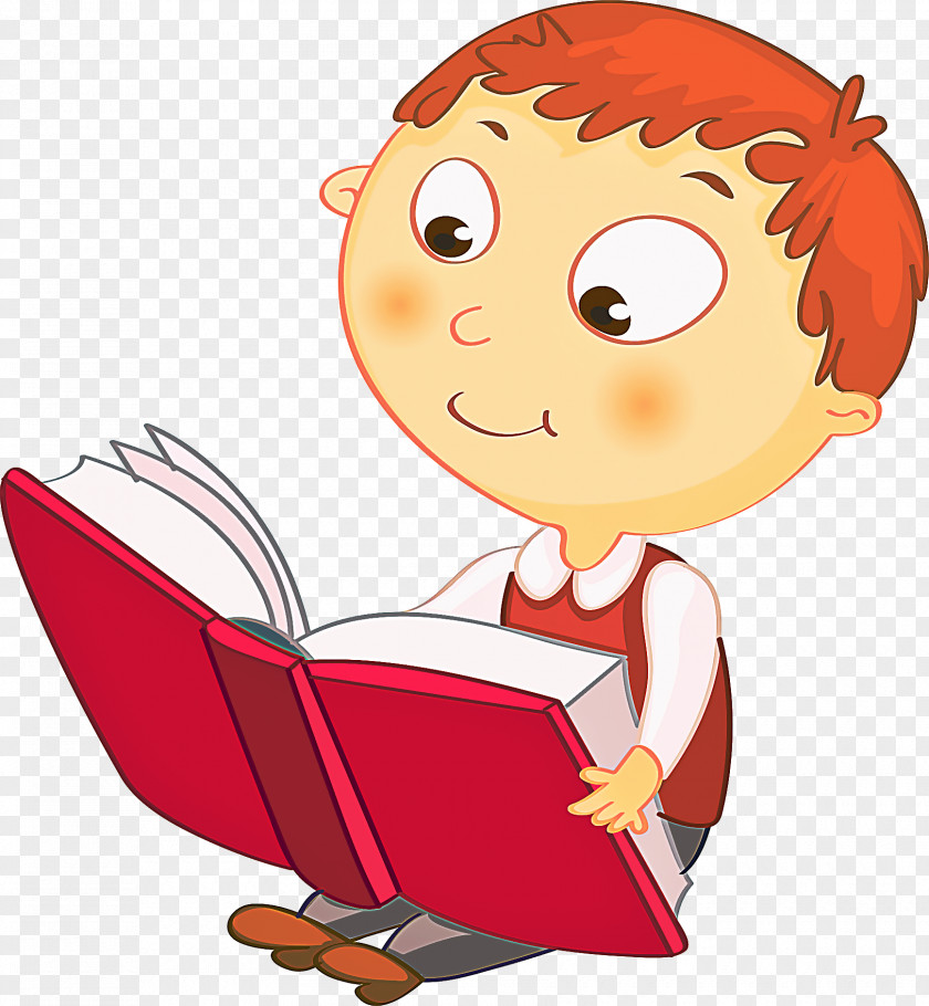 Fictional Character Reading Cartoon Clip Art PNG