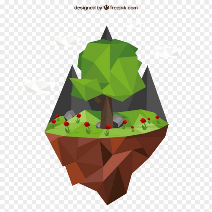 Geometric Tree Picture Material On The Island Polygon Geometry Euclidean Vector PNG