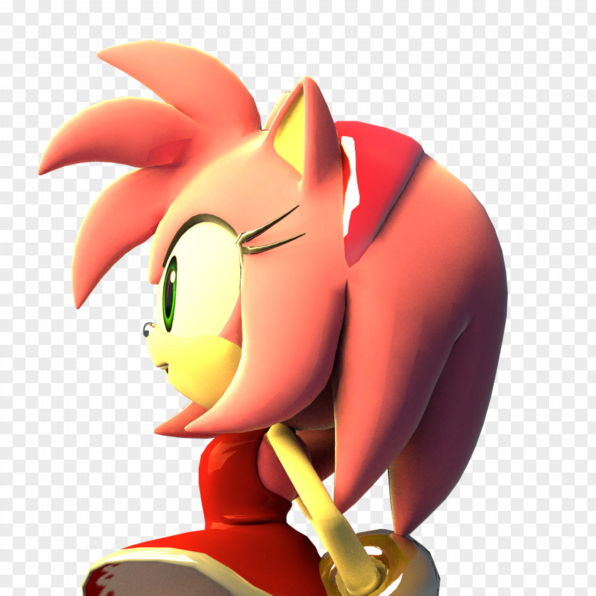 Hedgehog Amy Rose 3D Rendering Computer Graphics PNG