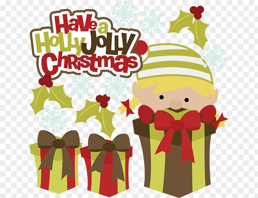 Jolly Have A Holly Christmas Clip Art PNG