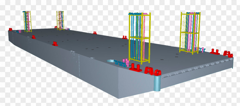 Pontoon Barge Steel Float Damen Group PNG