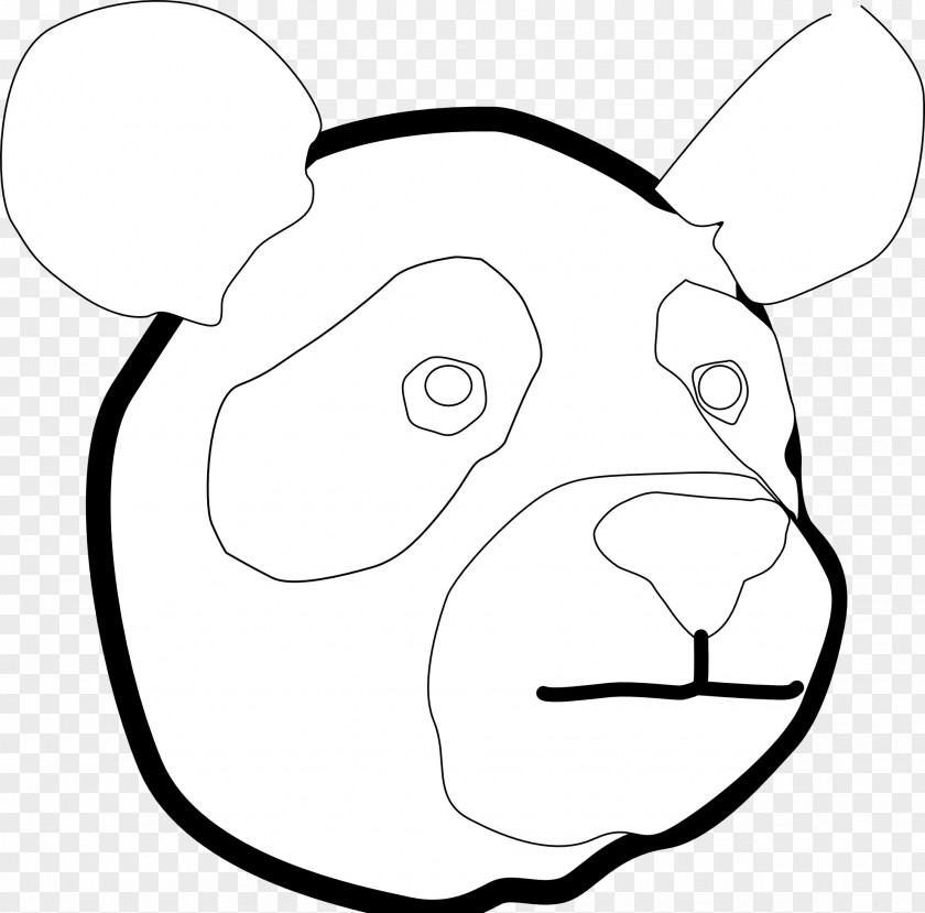 Puppy Clip Art Giant Panda Dog Breed Black And White PNG