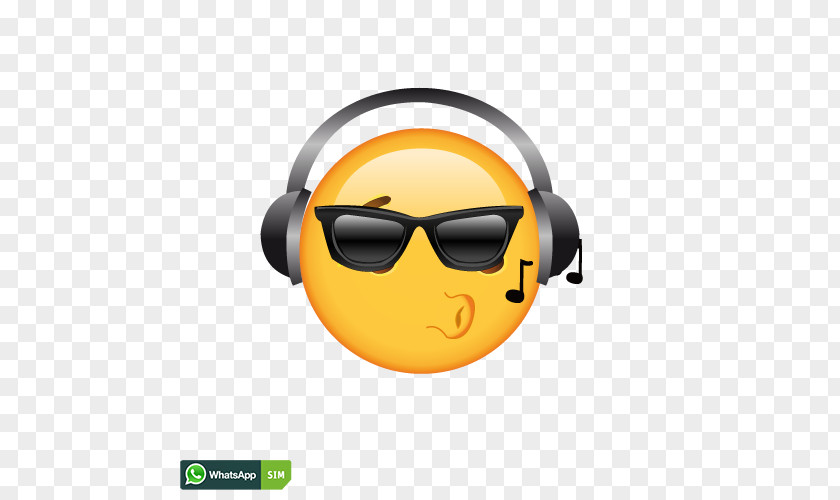 Smiley Emoticon Headphones Wink PNG