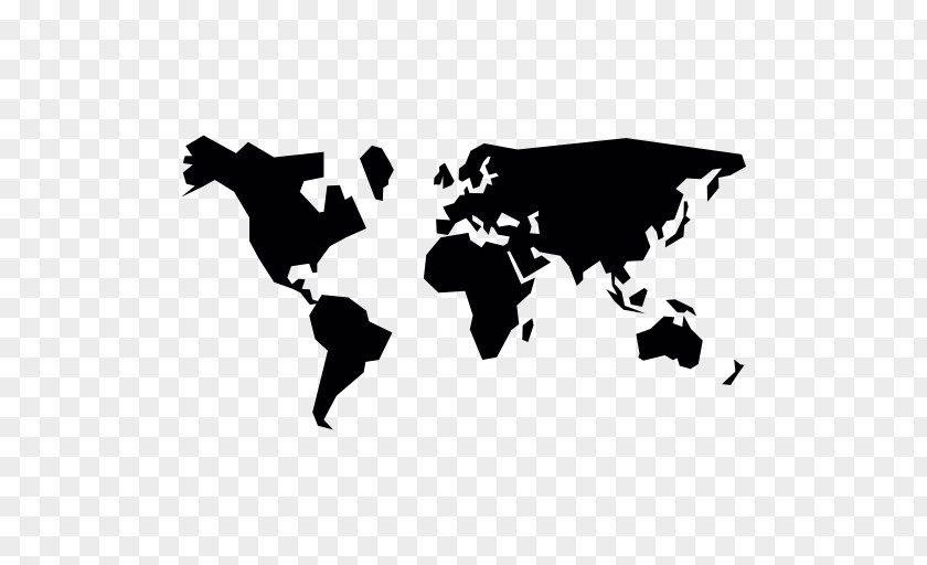 Continents Vector World Map Globe Flat Earth PNG