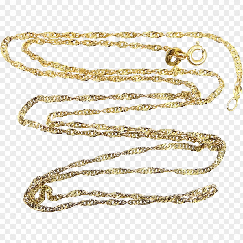 Gold Chain Body Jewellery Necklace Metal PNG