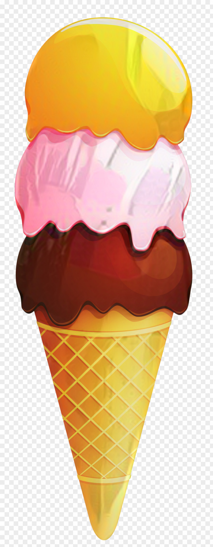 Ice Cream Cones Neapolitan Italian PNG